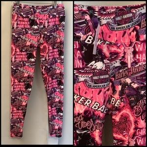 Luv21 Leggings Women’s Regular Yoga High Waisted Biker Babe Pattern